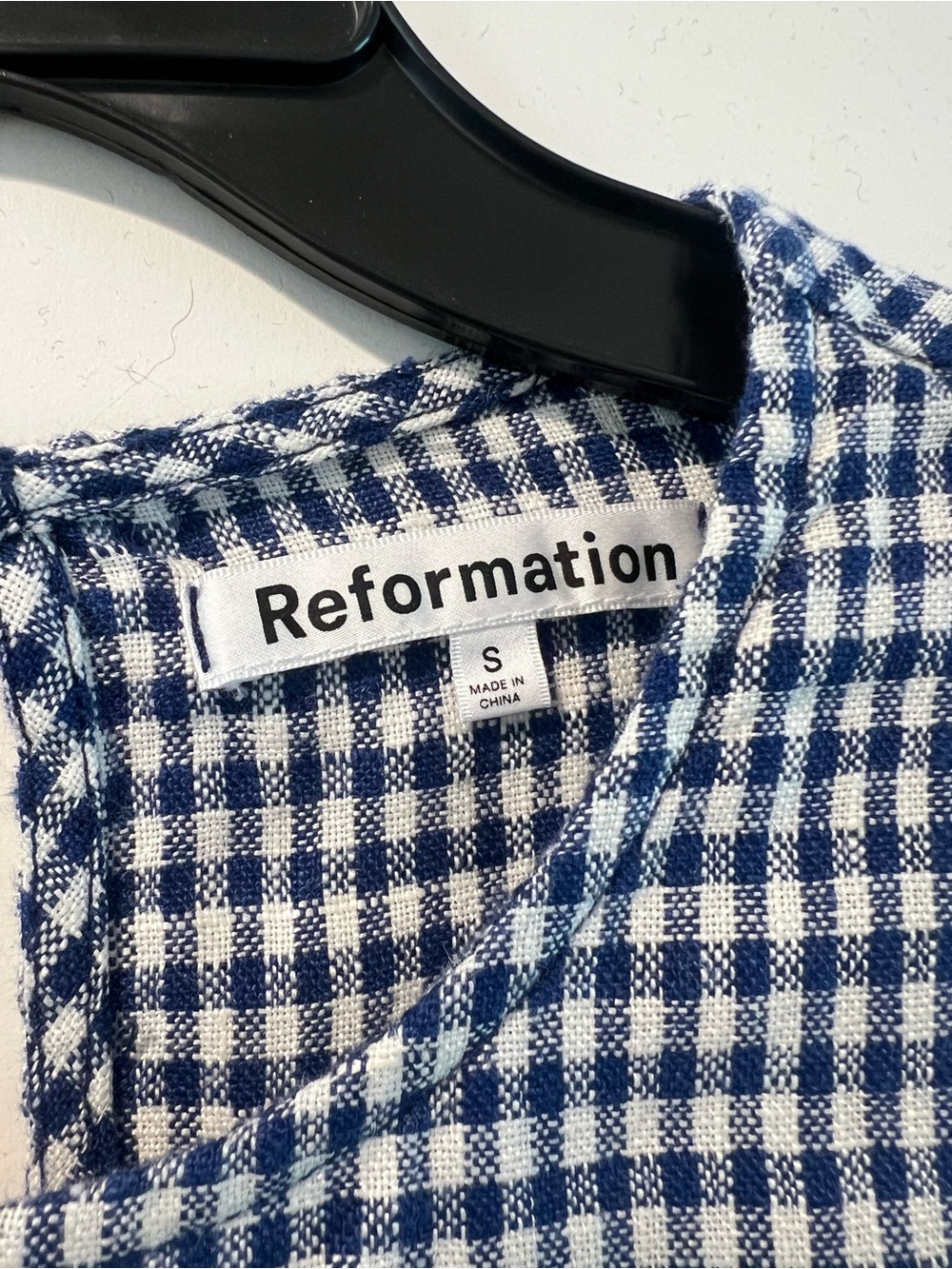Reformation Blue and White Linen Dress - Picture 7 of 7